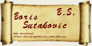 Boris Šutaković vizit kartica